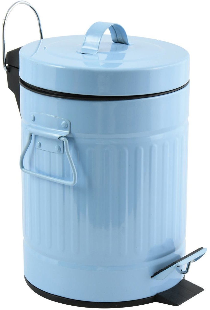 MSV pedálový odpadkový kôš Habana, pastelovomodrý, oceľ, s držadlami, 3 l