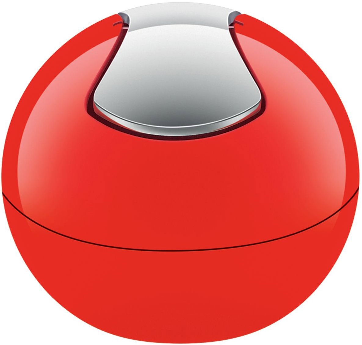 Spirella mini výklopný odpadkový kôš Bowl, červený, plast, 1 l
