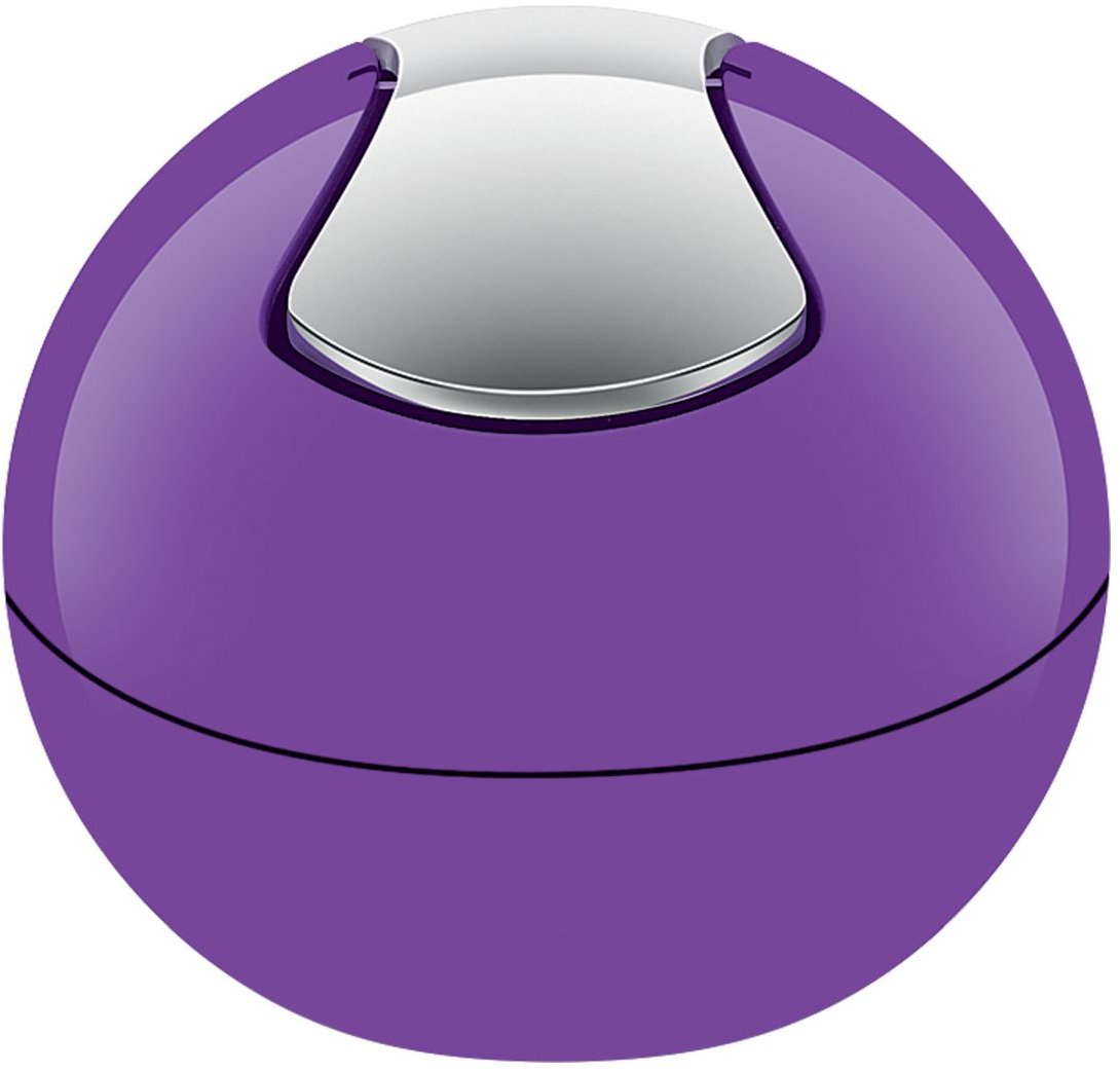 Spirella mini výklopný odpadkový kôš Bowl, fialový, plast, 1 l