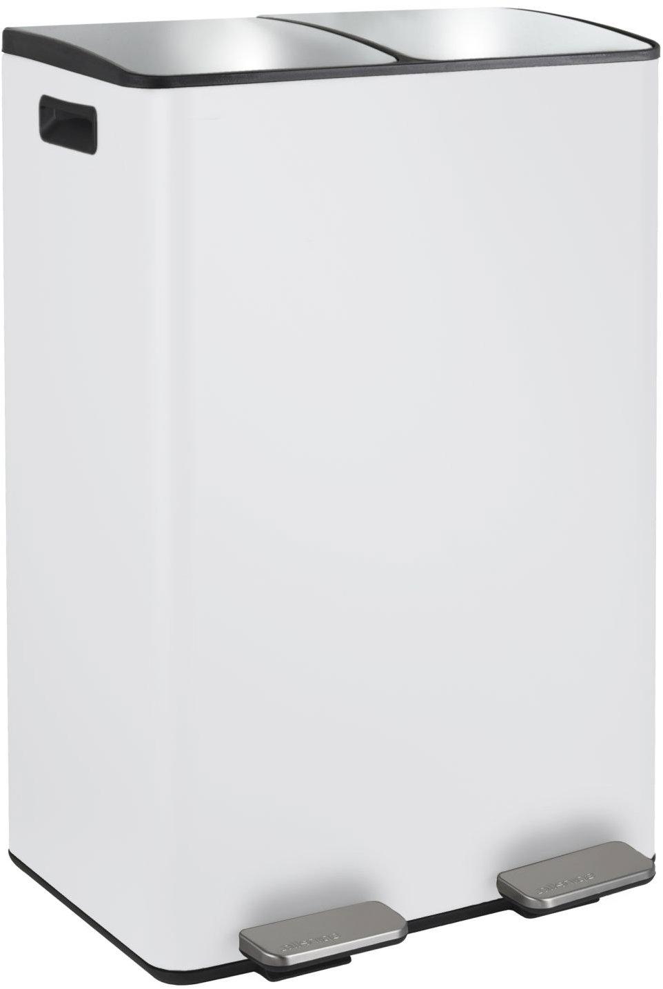 Spirella pedálový odpadkový kôš na triedený odpad Aliya, matný biely, oceľ, 2× 30 l
