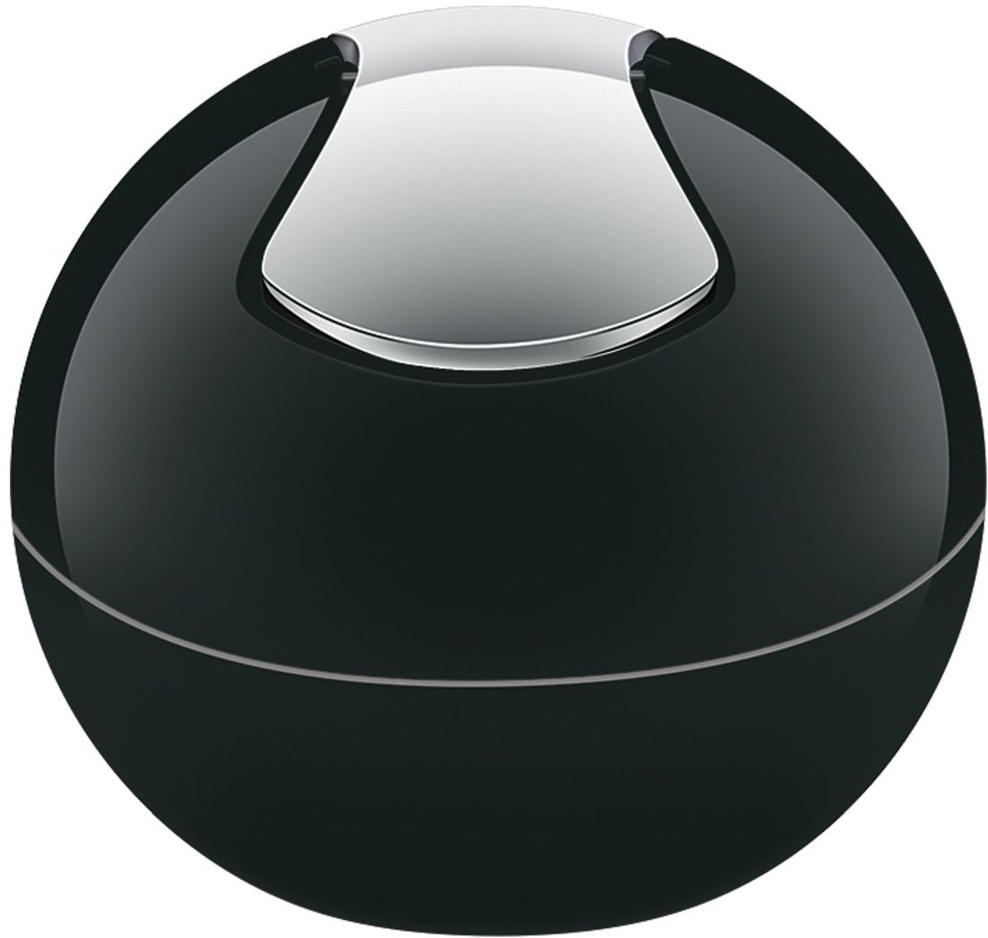 Spirella mini výklopný odpadkový kôš Bowl, čierny, plast, 1 l
