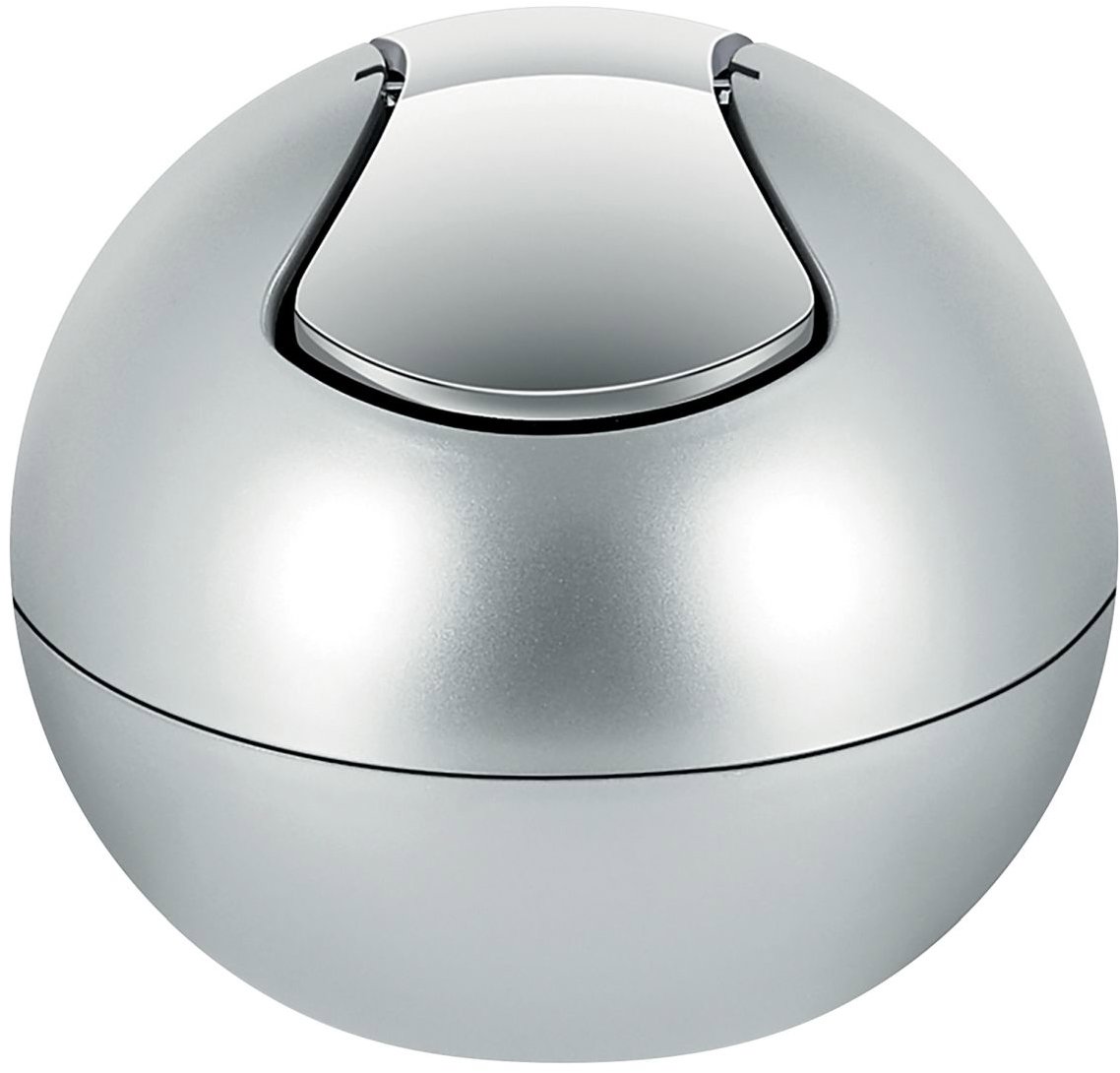 Spirella mini výklopný odpadkový kôš Bowl, strieborný, plast, 1 l