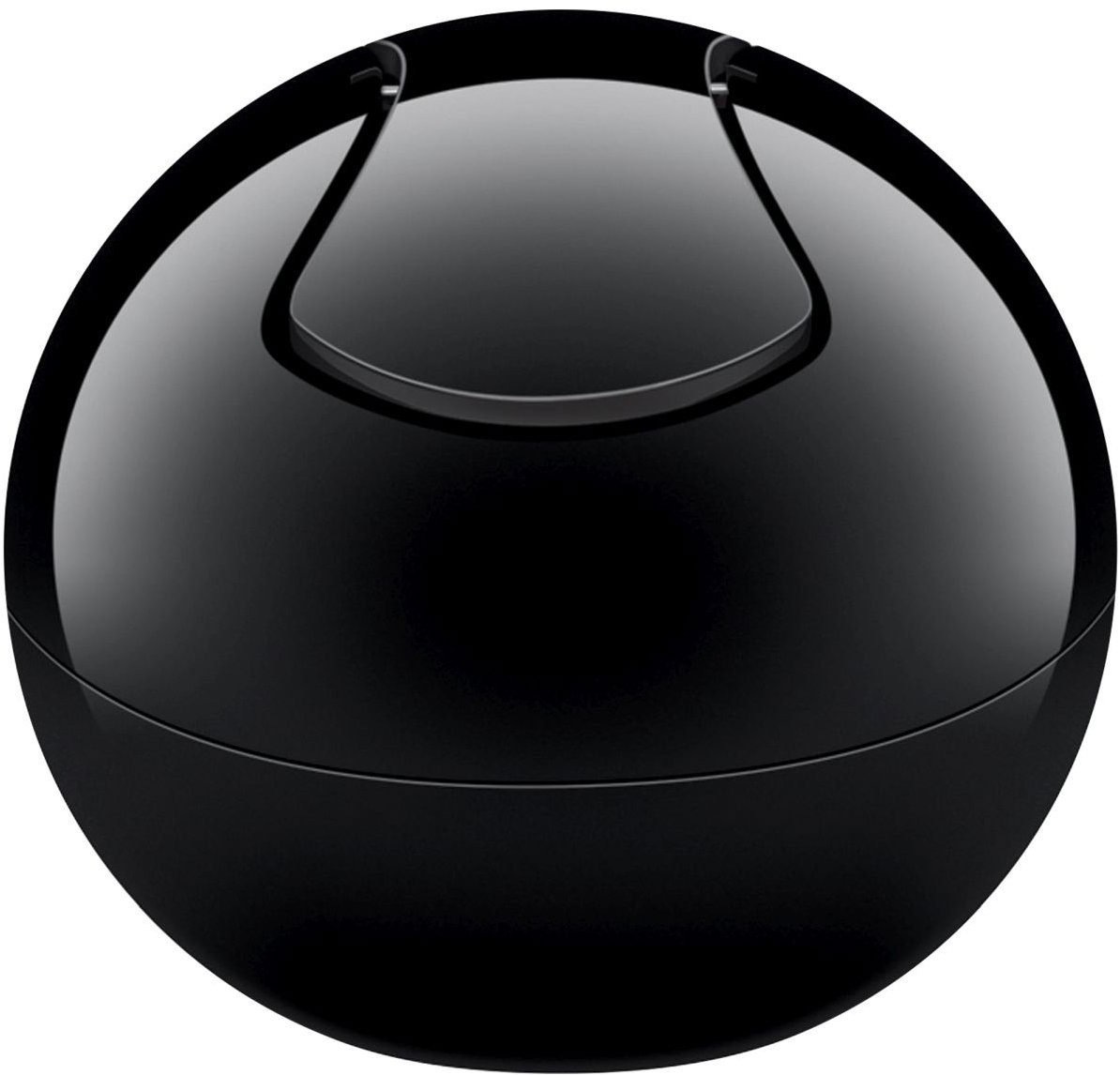 Spirella mini výklopný odpadkový kôš Bowl, komplet čierny, plast, 1 l