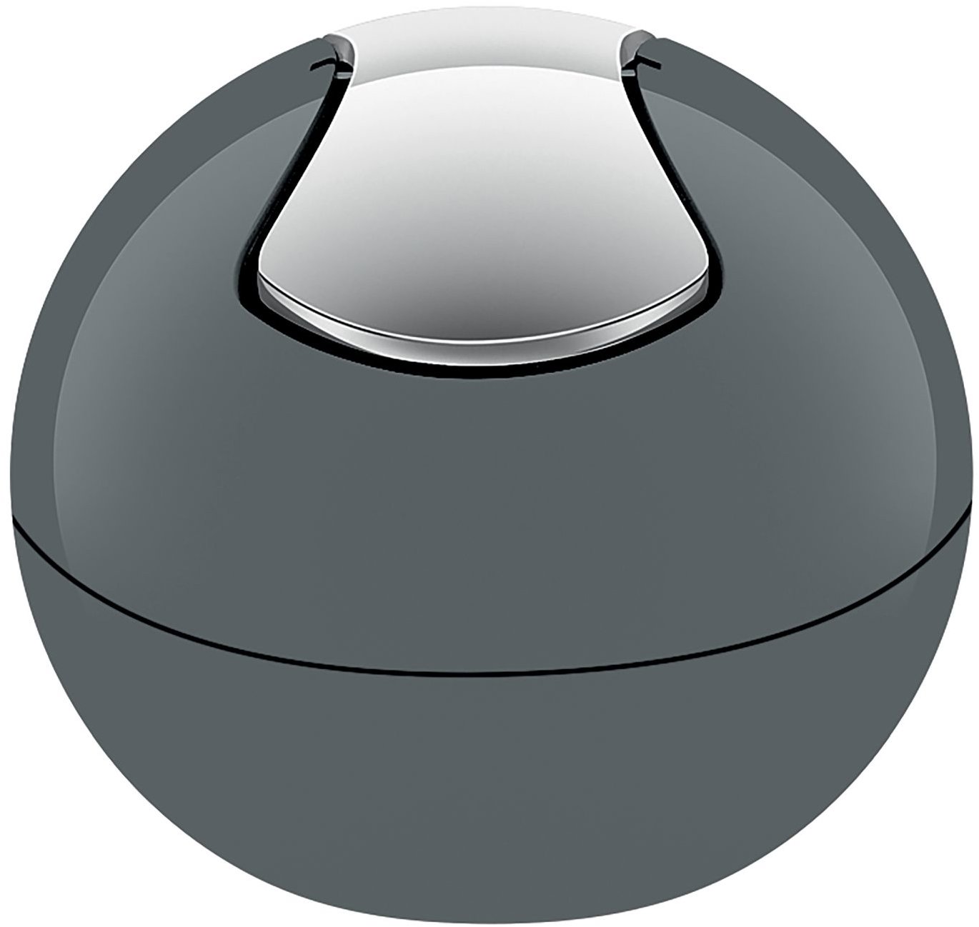Spirella mini výklopný odpadkový kôš Bowl, sivý, plast, 1 l