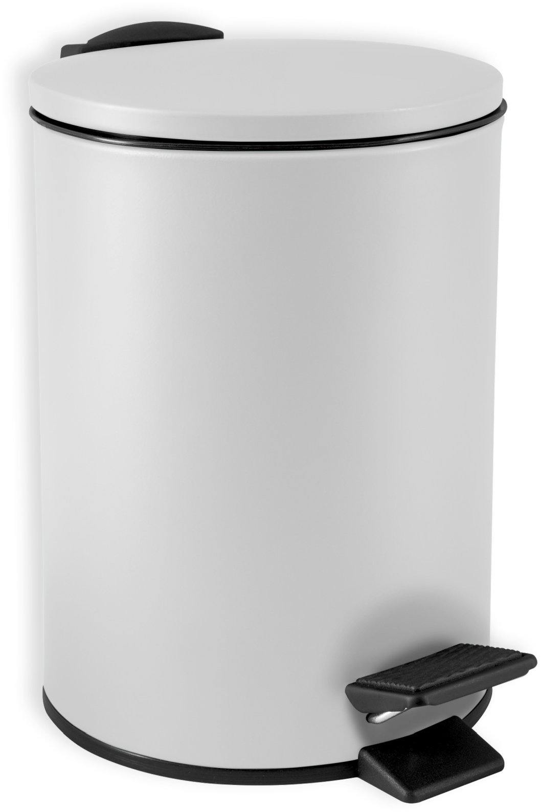Spirella pedálový odpadkový kôš Adelar, matný biely, oceľ, 3 l