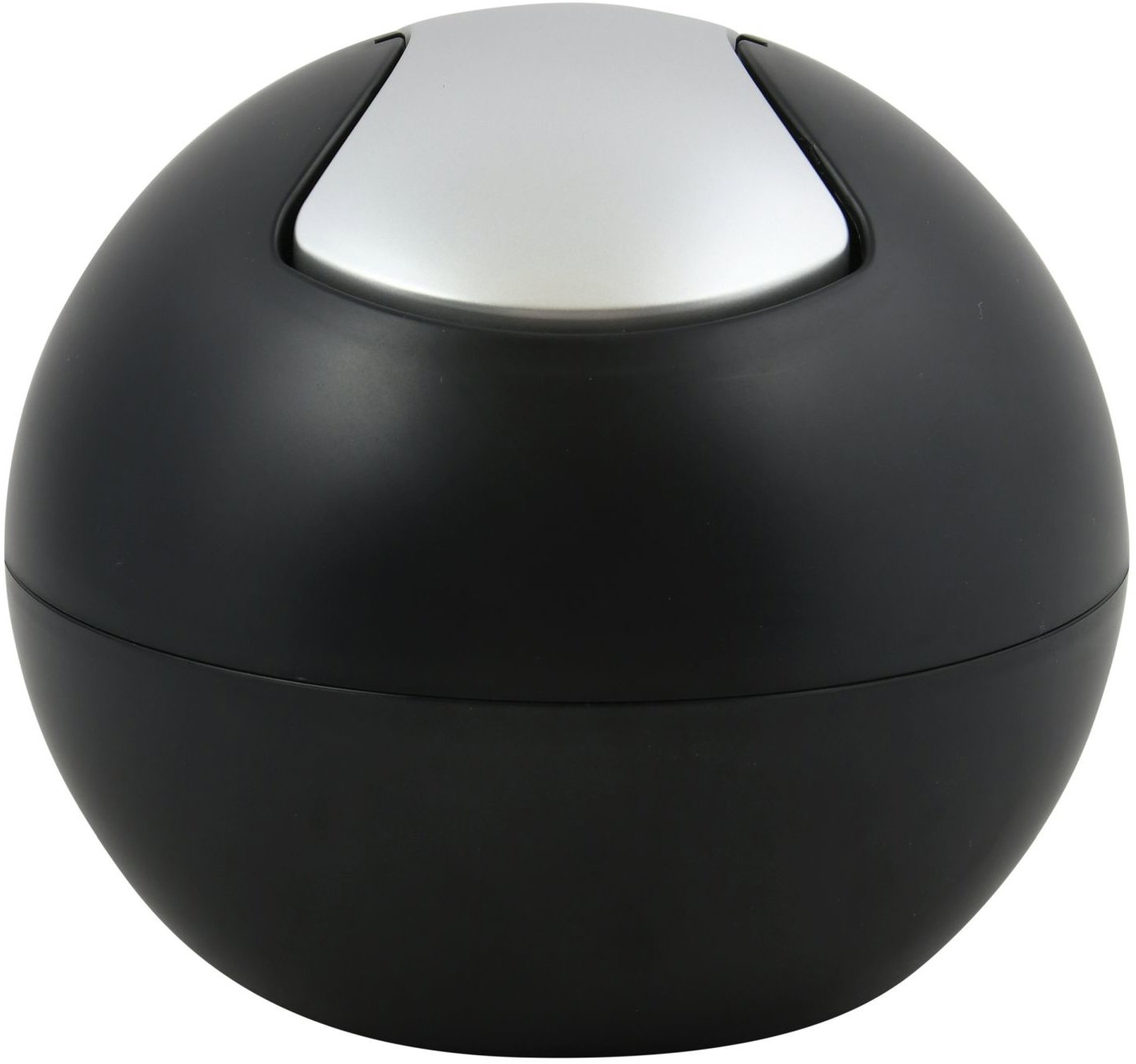 Spirella mini výklopný odpadkový kôš Bowl Matt, matný čierny, plast, 1 l