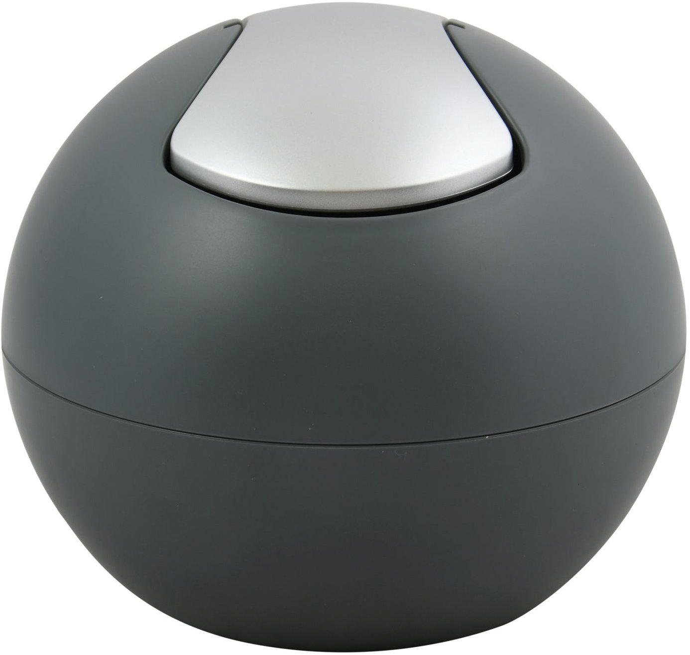 Spirella mini výklopný odpadkový kôš Bowl Matt, matný tmavo sivý, plast, 1 l