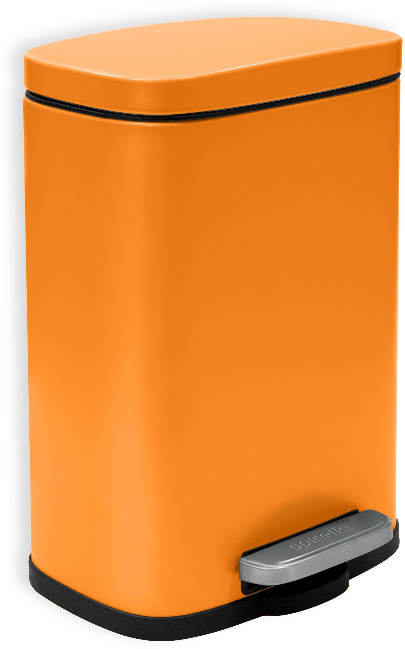 Spirella pedálový odpadkový kôš Akira, matný oranžový, oceľ, 5 l