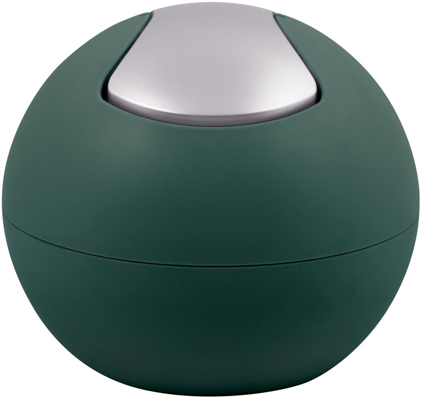 Spirella mini výklopný odpadkový kôš Bowl Matt, matný tmavo zelený, plast, 1 l