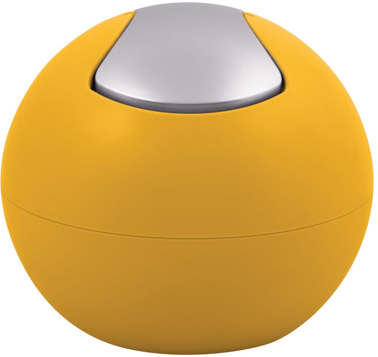 Spirella mini výklopný odpadkový kôš Bowl Matt, matný šafranovožltý, plast, 1 l