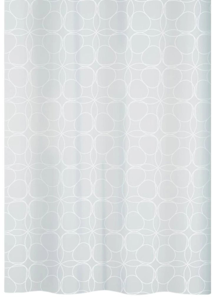 Spirella sprchový záves FILIGRAN, abstraktný motív, biely, 180 × 200 cm, polyester
