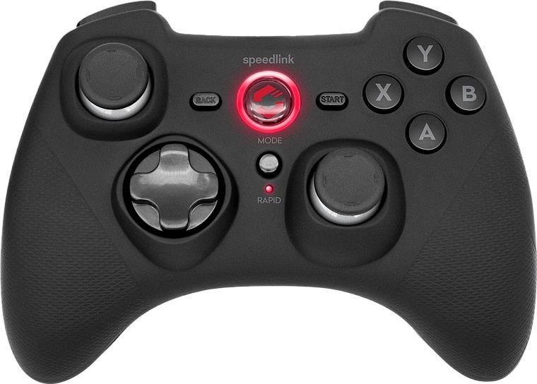 Speedlink RAIT Gamepad - Wireless - pre PC/PS3/Switch, rubber-black