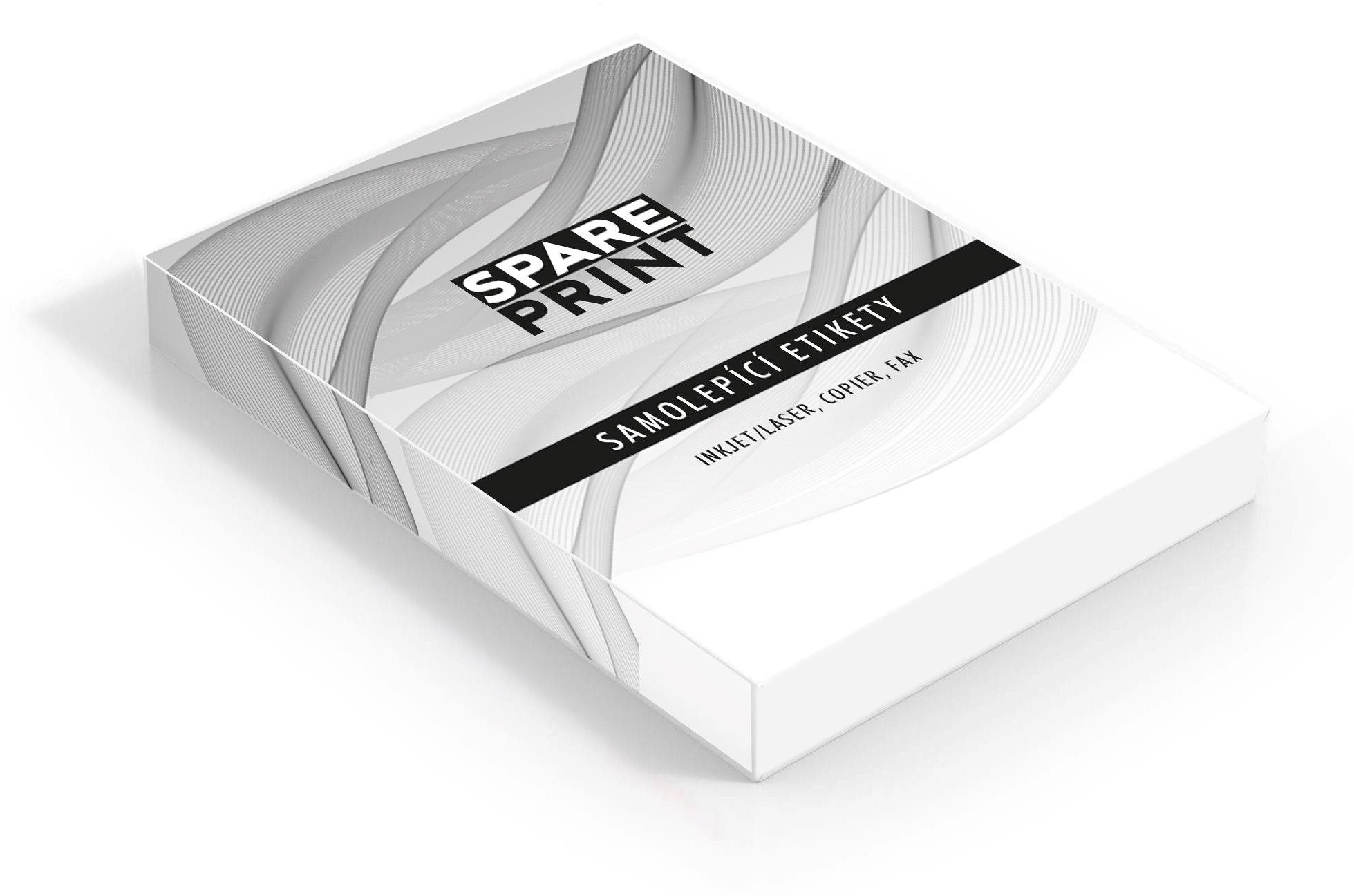 SPARE PRINT PREMIUM samolepiace, biele, 100 hárkov A4 v krabici (1 hárok/1× etiketa 210 × 297mm)