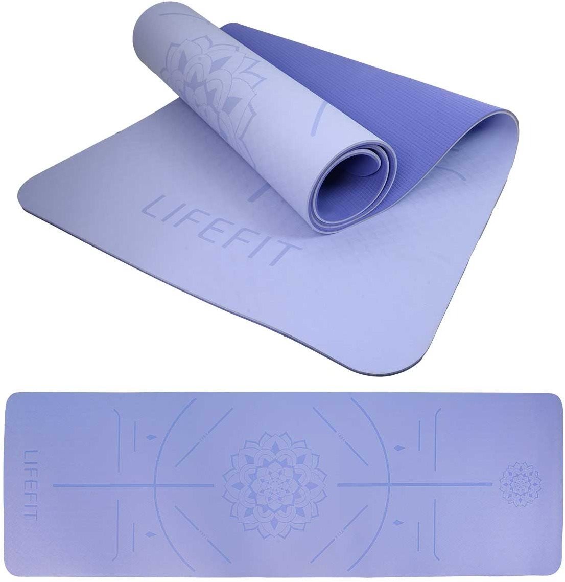 LIFEFIT YOGA MAT RELAX DUO, 183 × 58 × 0,6 cm, modrá