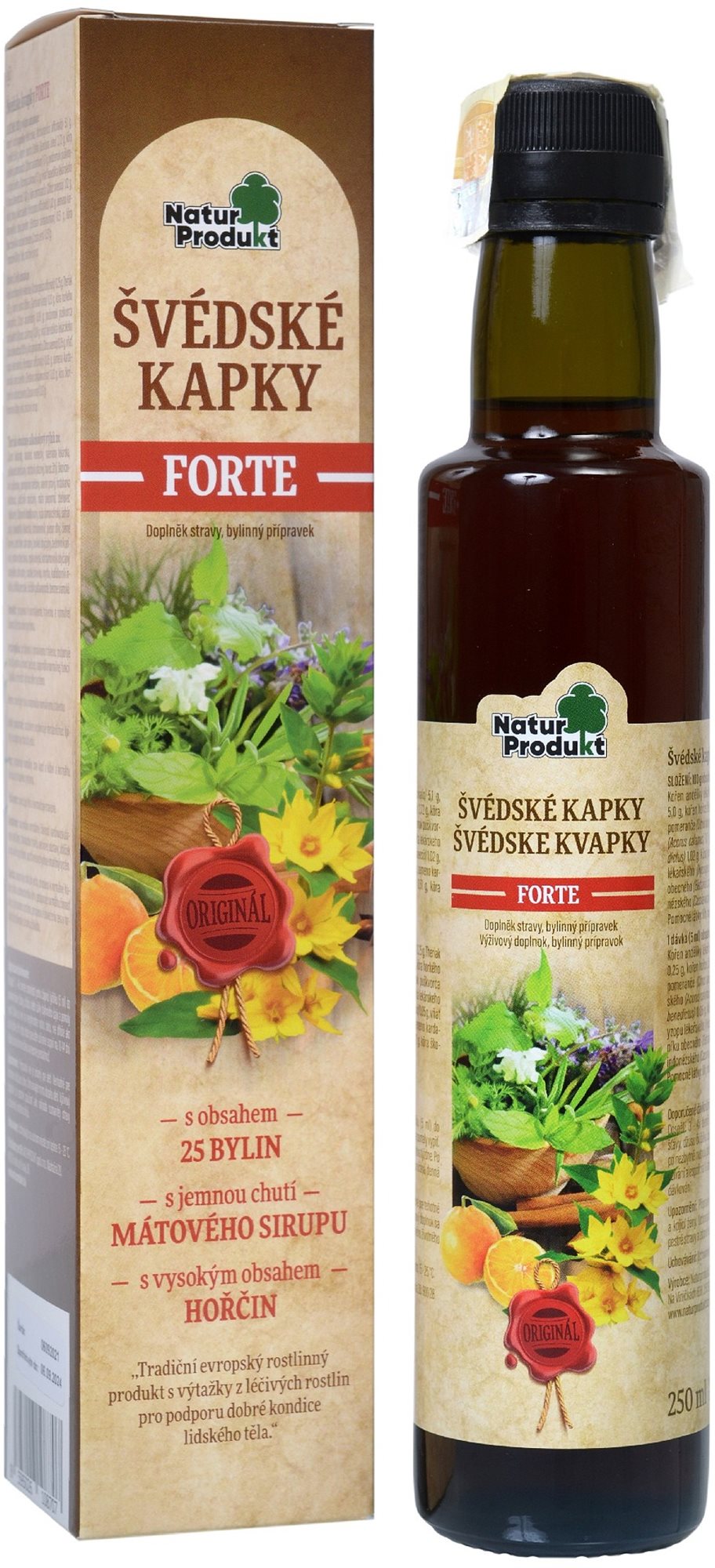 Naturprodukt Švédske kvapky Forte