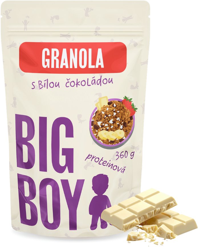 BIG BOY Proteínová granola s bielou čokoládou by @kamilasikl 360 g