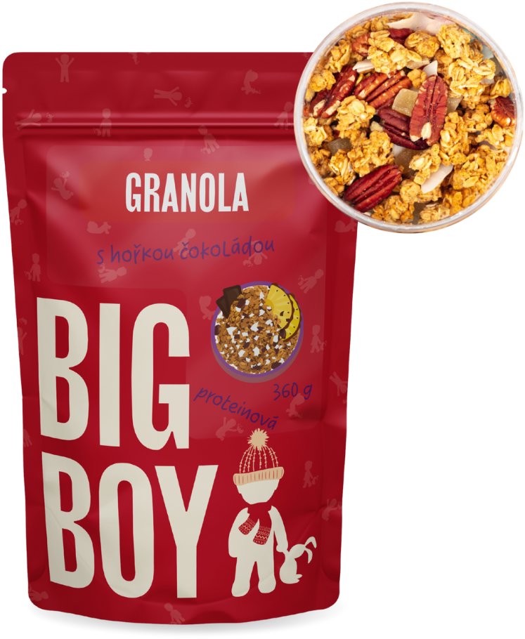 BIG BOY Proteínová granola s horkou čokoládou by @kamilasikl 360 g