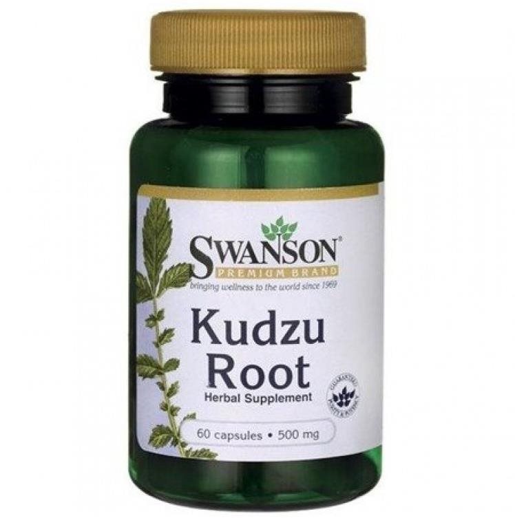 Swanson Kudzu Root (Kudzu koreň), 500 mg, 60 kapsúl
