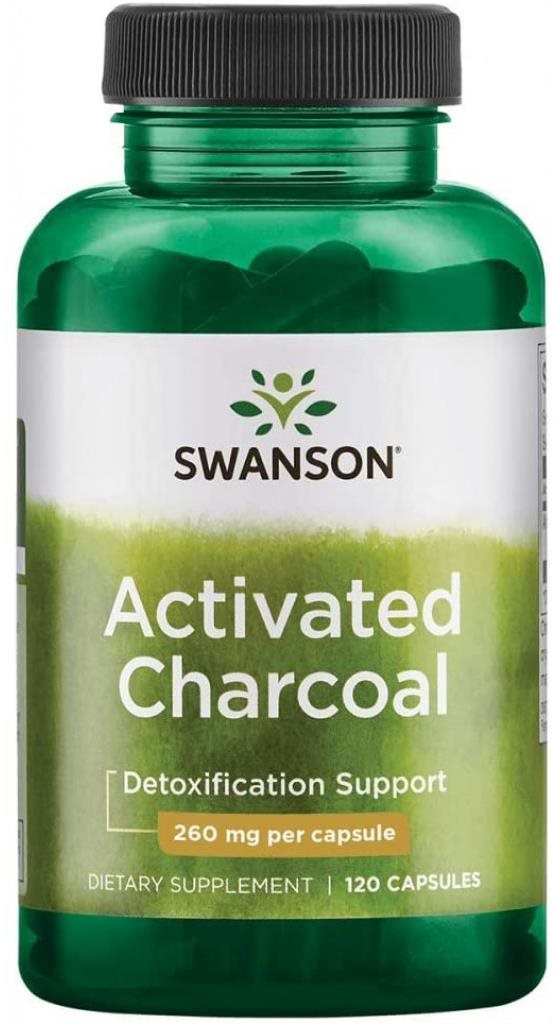 Swanson Activated Charcoal (Aktívne uhlie), 520 mg, 120 kapsúl