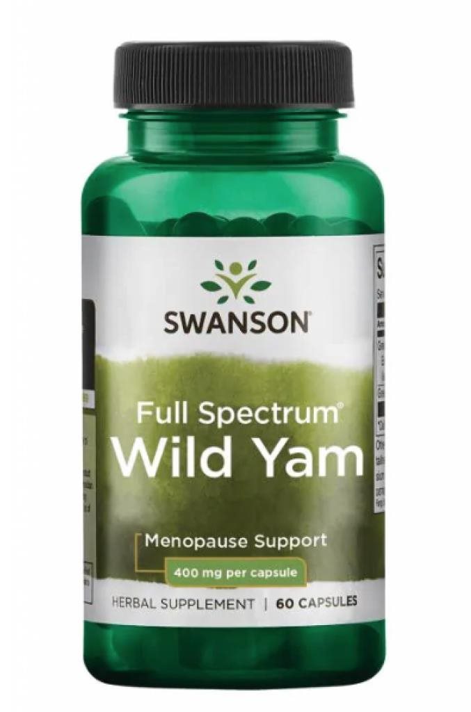 Swanson Full Spectrum Wild Yam (Smldinec chlupatý), 400 mg, 60 kapsúl