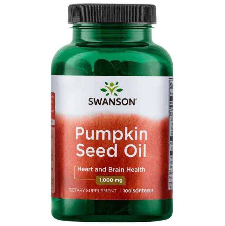 Swanson Pumpkin Seed Oil (Olej z dýňových semínek) 1000 mg, 100 softgelových kapslí