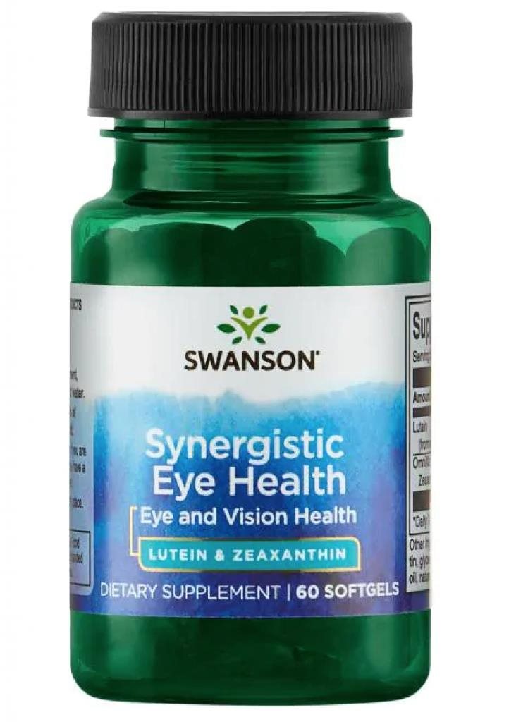 Swanson Synergistic Eye Health – Luteín & Zeaxantín (zdravie očí), 60 softgélových kapsúl