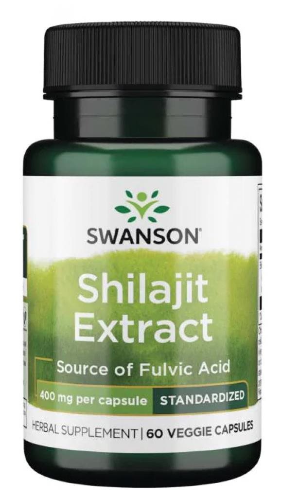 Swanson Shilajit Extrakt – 400 mg, 60 rastlinných kapsúl
