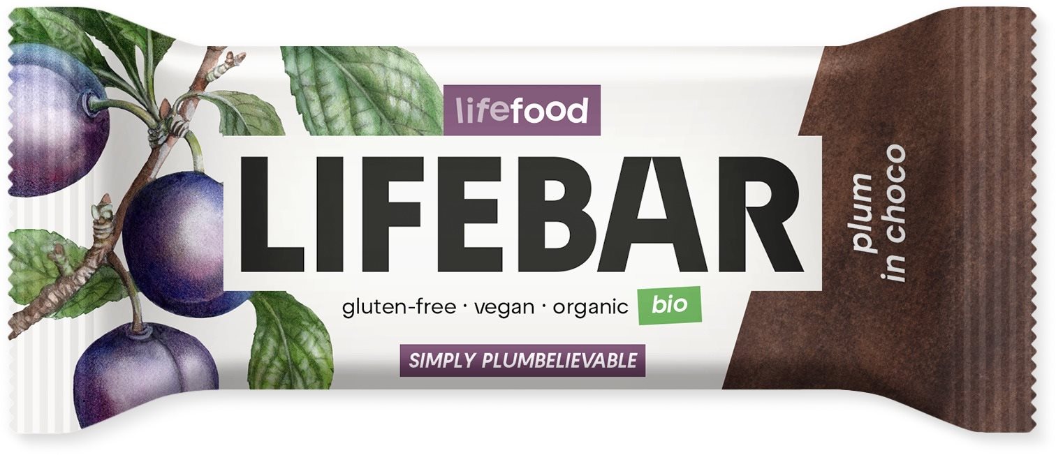 Lifefood Lifebar InChoco Slivková Raw BIO 40 g