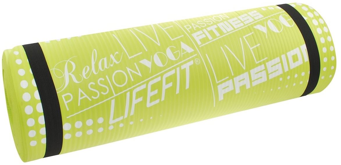 Lifefit Yoga mat exclusiv plus zelená