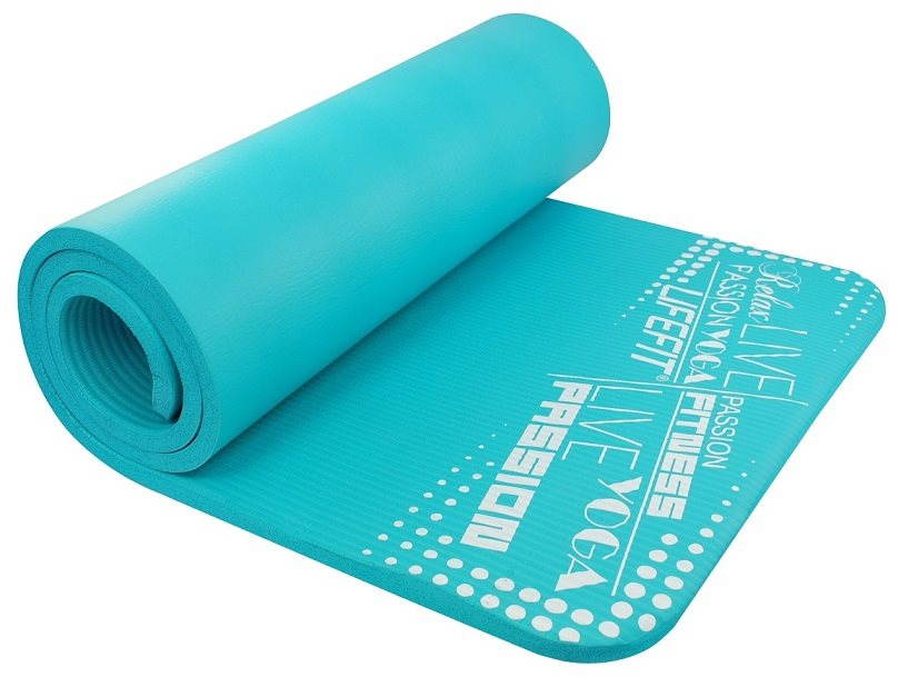 Lifefit Yoga mat exclusiv plus tyrkysová