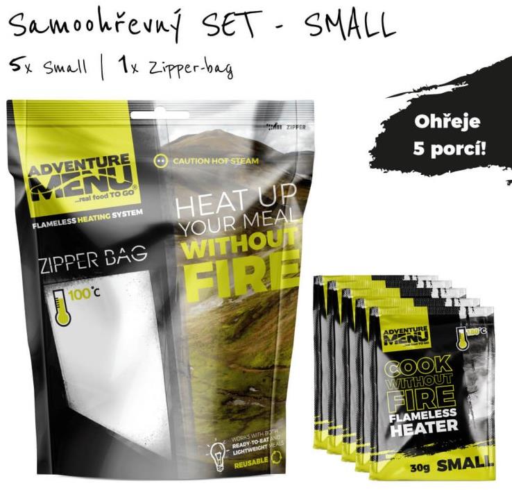 Adventure Menu - Samoohřev Set 5 × 30 g + Zipper-bag