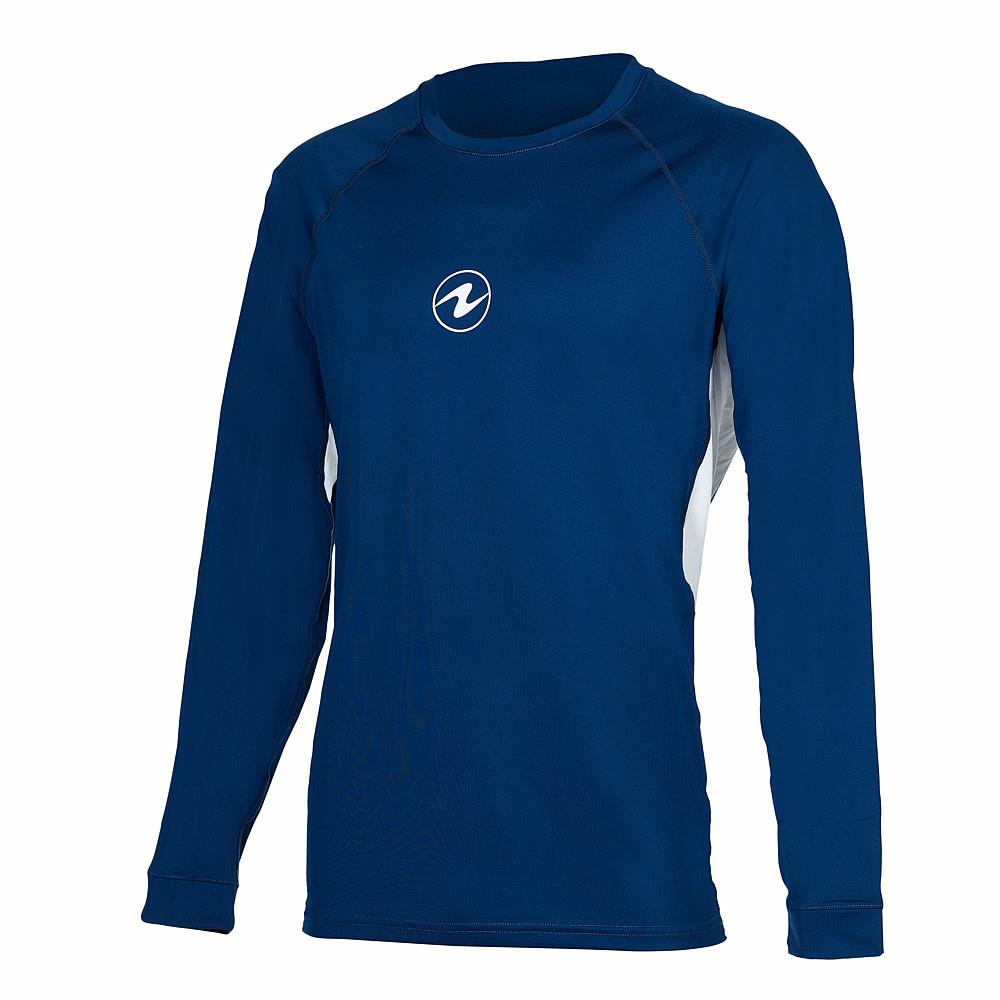 Aqua Lung Pánske lycrové tričko Loose Fit, modrá/biela, dlhý rukáv, M, L