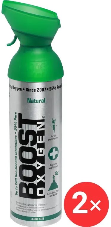 Boost Oxygen Doplňkový kyslík v plechovce Přírodní, velký, 2 × 9 l