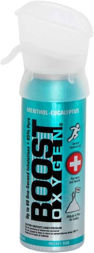 Boost Oxygen doplnkový kyslík v plechovke Mentol Eukalyptus, malý 3 l