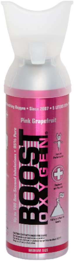Boost Oxygen doplnkový kyslík v plechovke Ružový Grapefruit, stredný 5 l