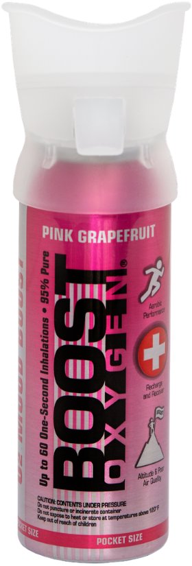 Boost Oxygen doplnkový kyslík v plechovke Ružový Grapefruit, malý 3 l