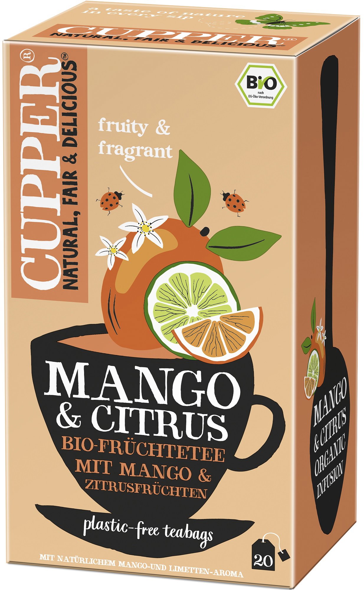 Cupper BIO čaj Mango Citrus 20 × 1,8 g