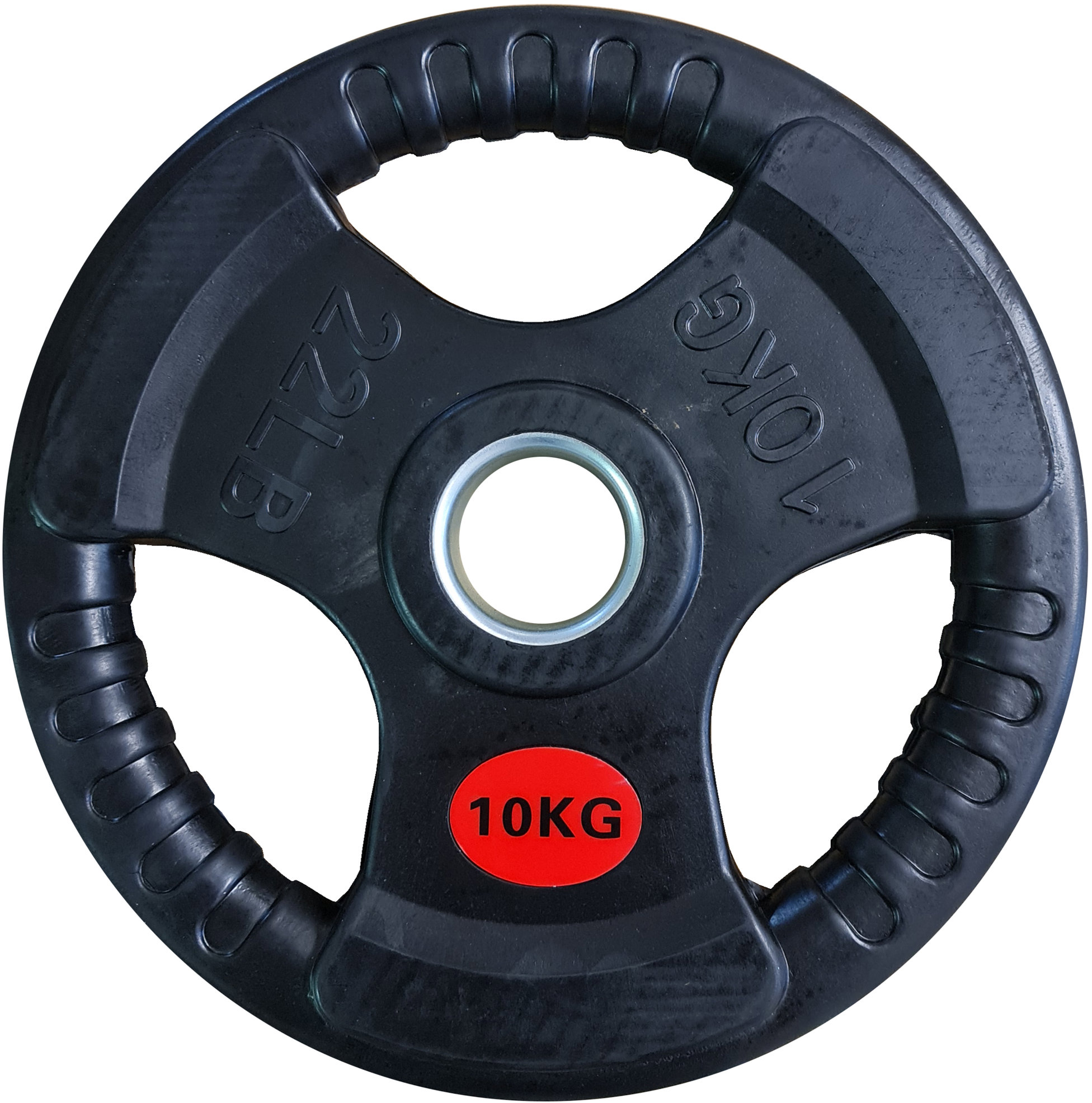 KUBIsport Náhradní pogumovaný kotouč s úchopy 10 kg - průměr 50 mm