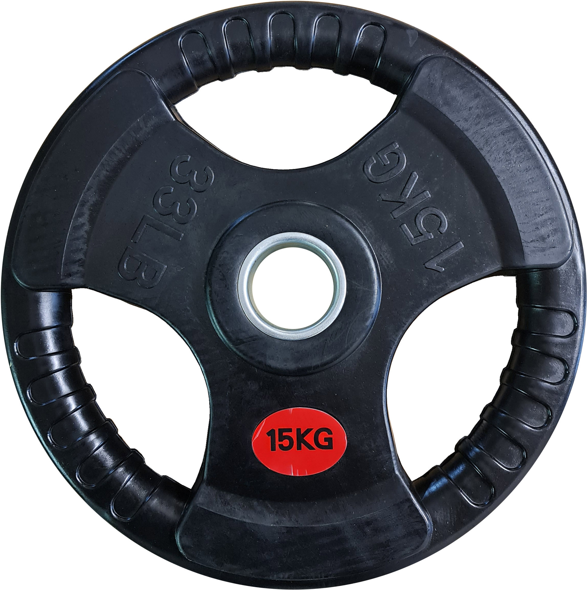 KUBIsport Náhradní pogumovaný kotouč s úchopy 15 kg - průměr 50 mm