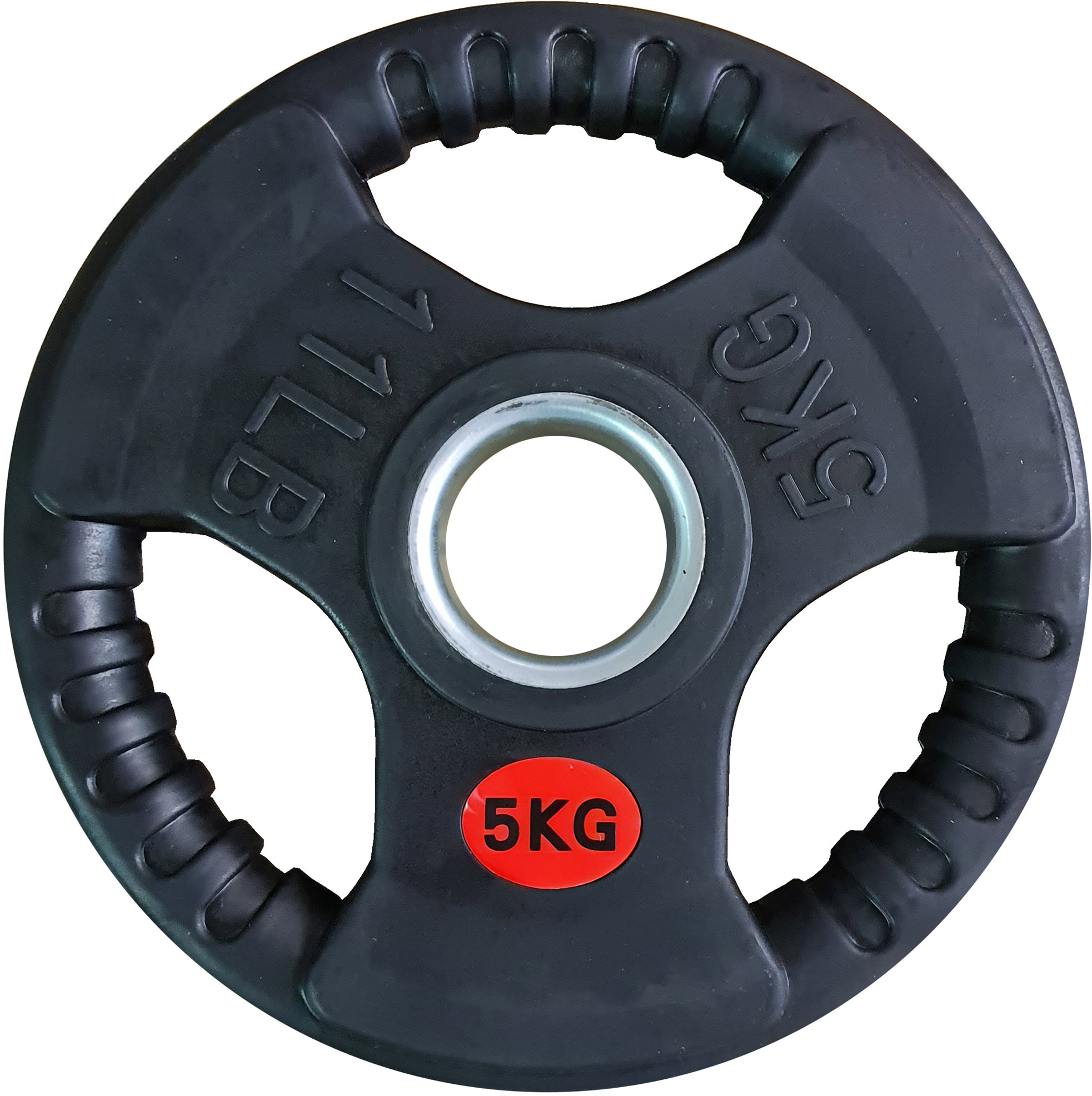 KUBIsport Náhradní pogumovaný kotouč s úchopy 5kg - průměr 50 mm