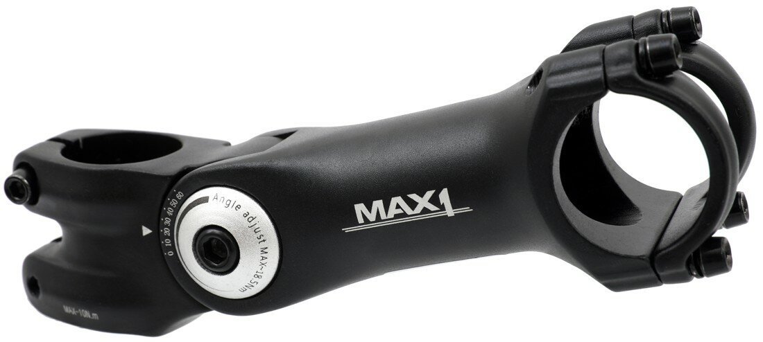 MAX1 Nastaviteľný predstavec 125/60°/31,8 mm, čierny