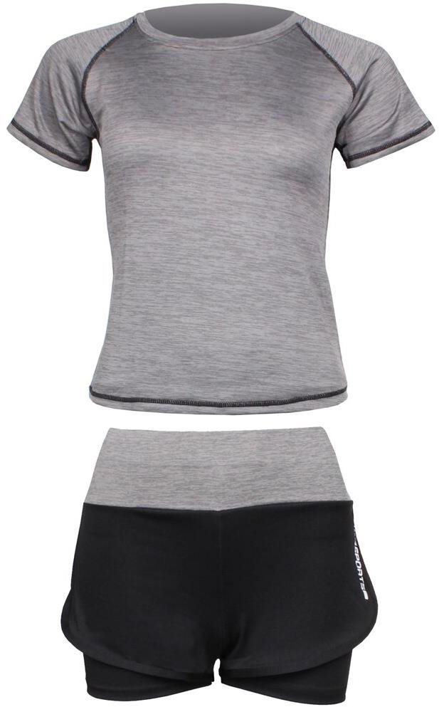 Merco Runner Short 2W fitness set sivá M