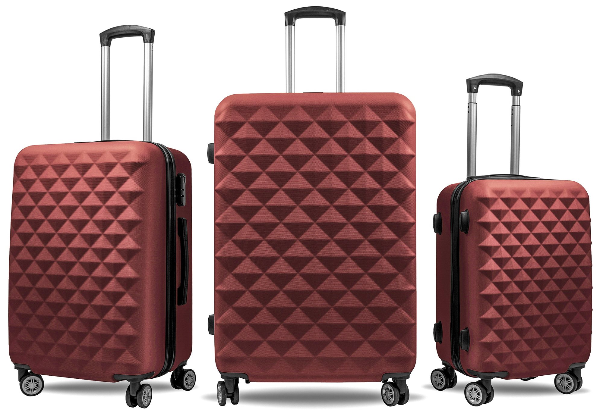 Aga Travel Súprava cestovných kufrov MR4655 Tmavo červená