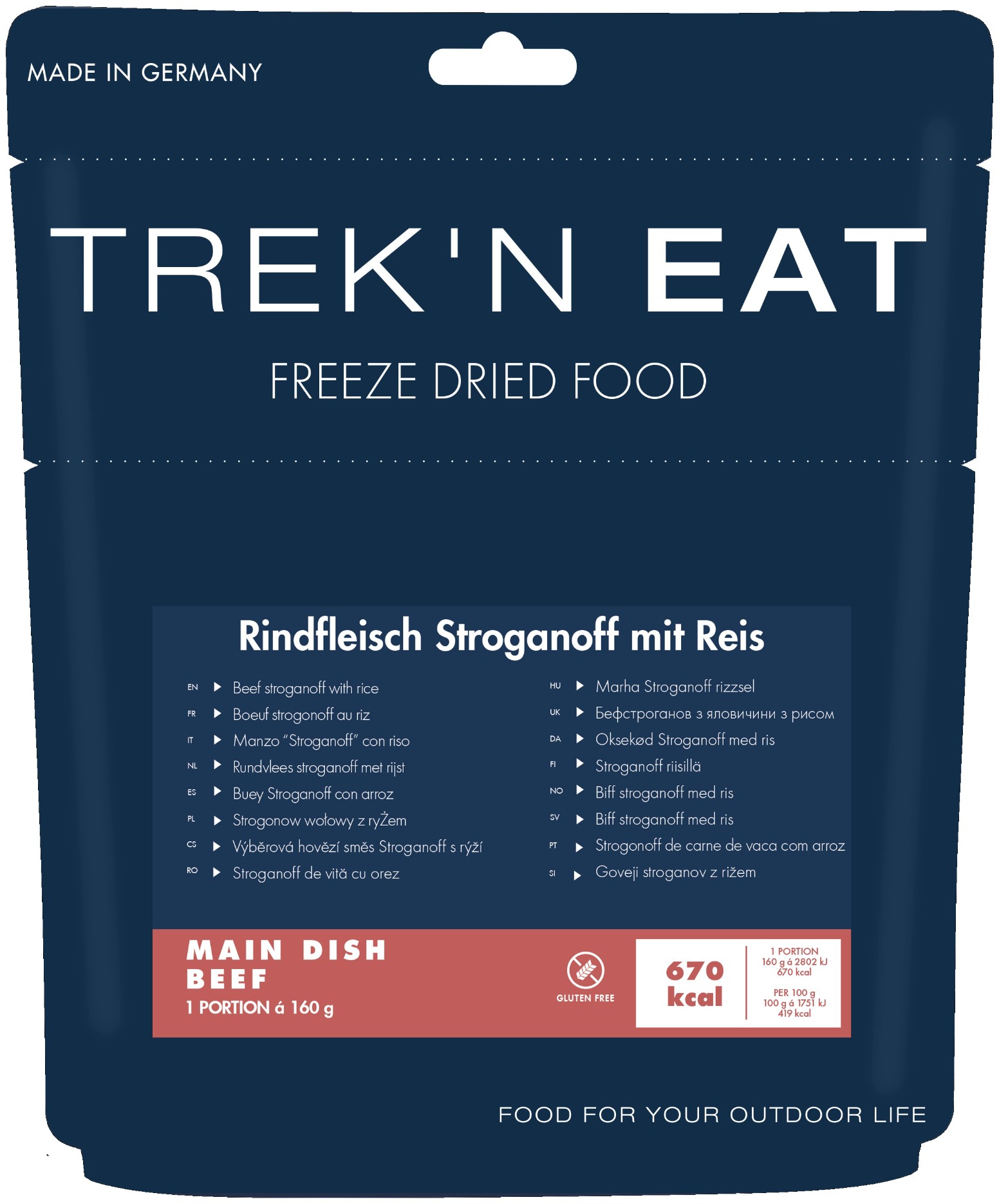 Trek'n eat Výberová hovädzia zmes Stroganoff s ryžou