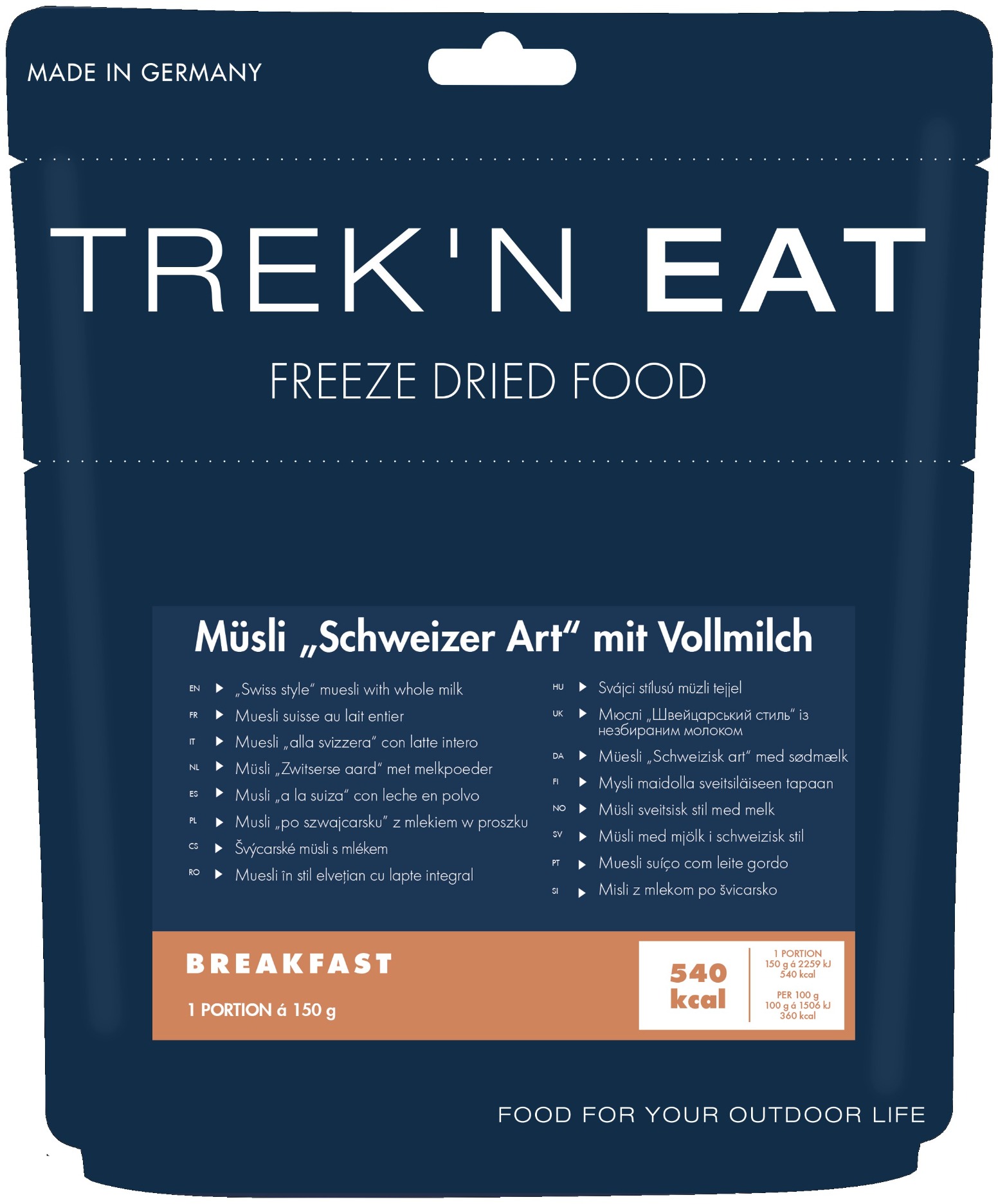 Trek'n eat Švajčiarske müsli s mliekom