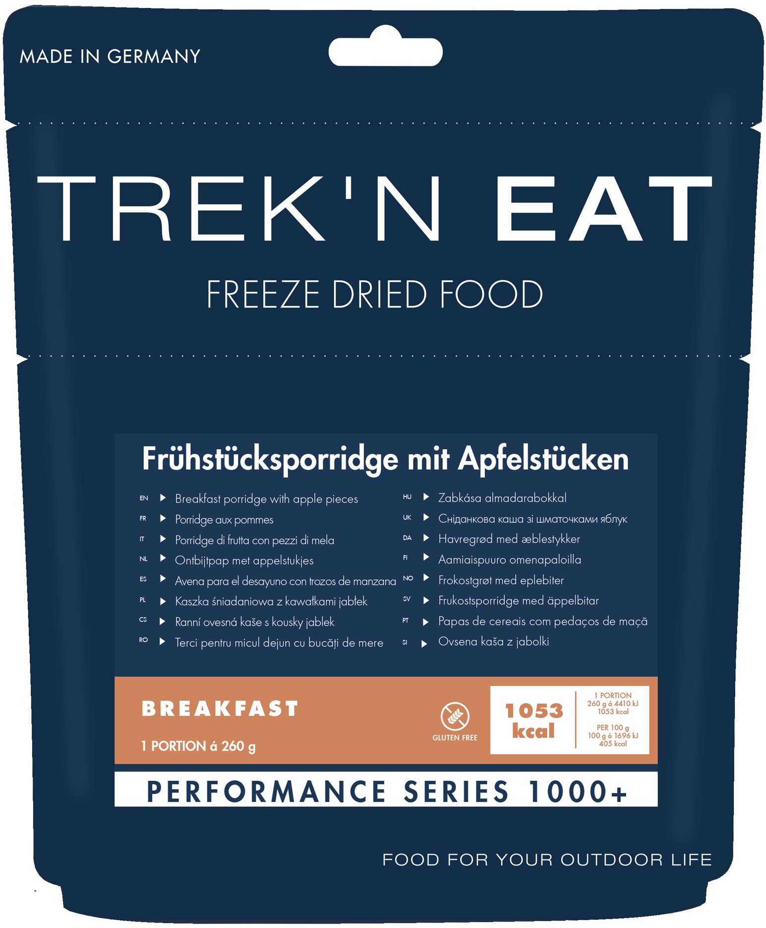 Trek'n eat Ranná ovsená kaša s kúskami jabĺk 1000+ kcal