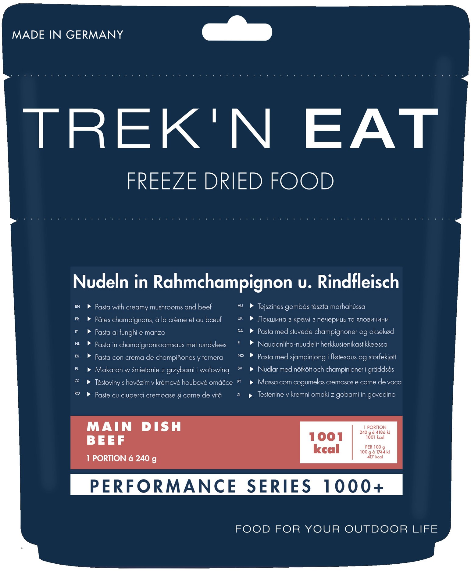 Trek'n eat Cestoviny s hovädzím v krémovej hubovej omáčke 1000+ kcal