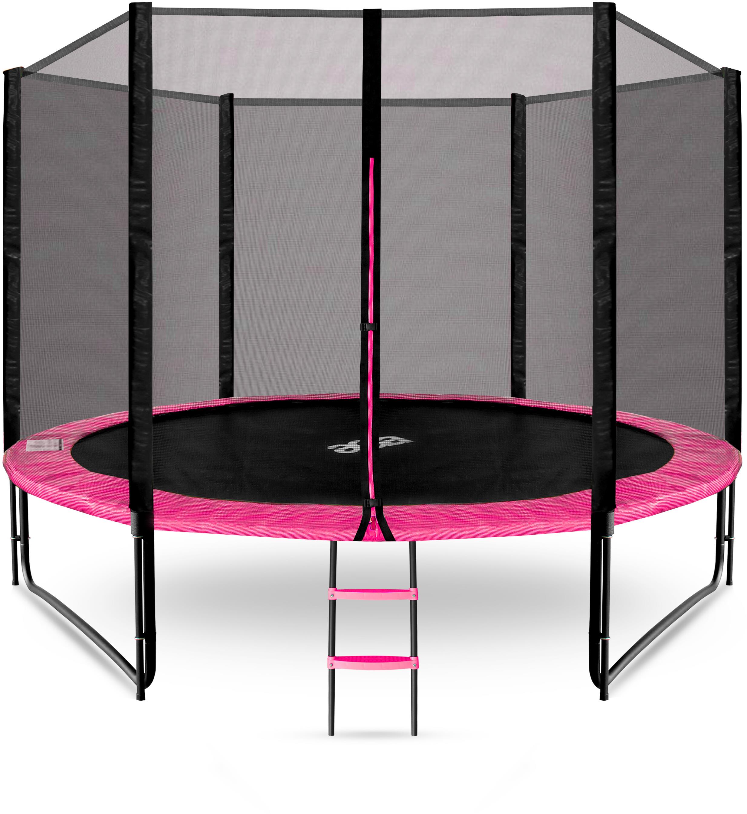 Aga Sport Pro Trampolína 305 cm ružová + ochranná sieť + rebrík