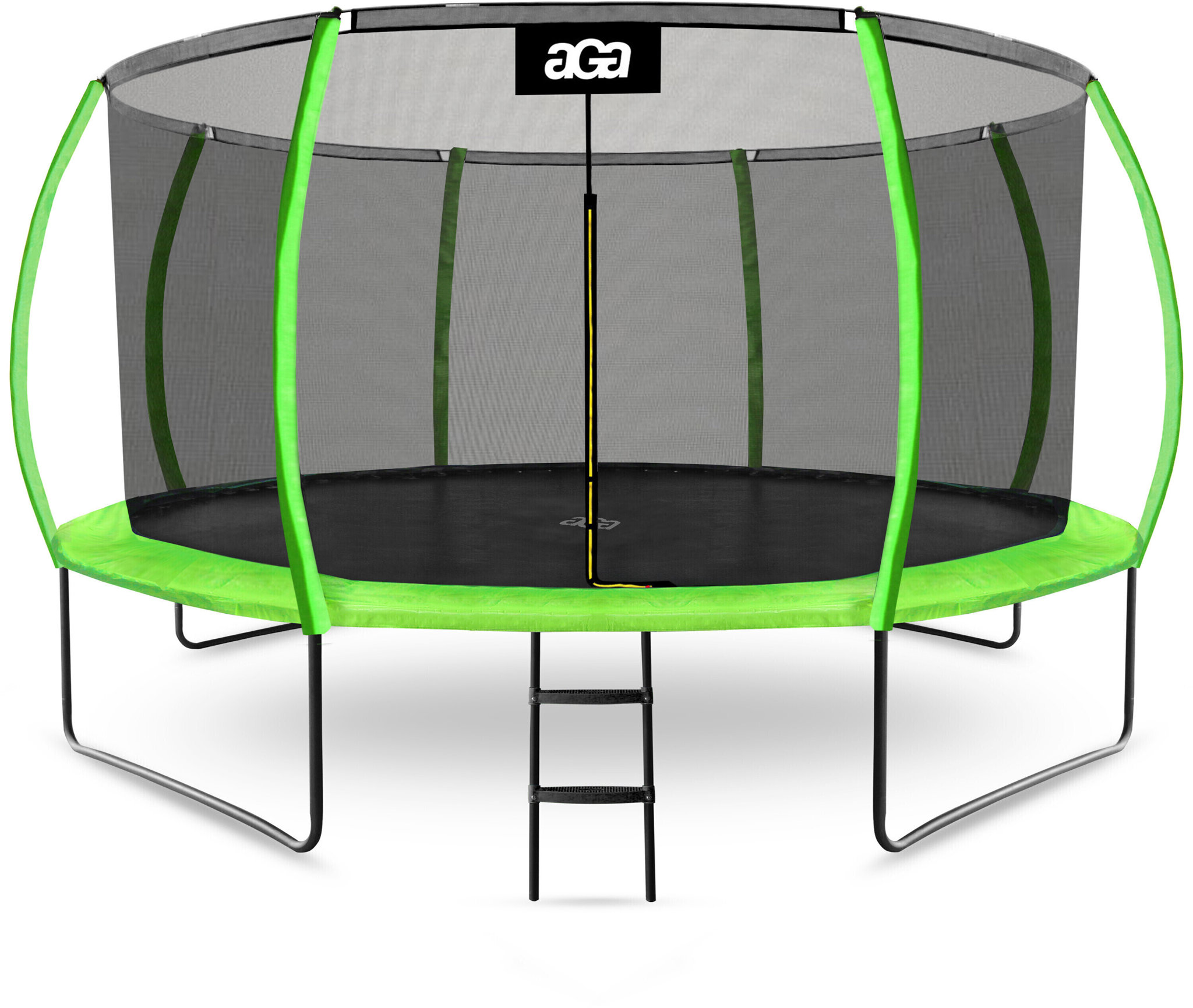 Aga Sport Exclusive trampolína 430 cm, svetlo zelená + ochranná sieť a rebrík