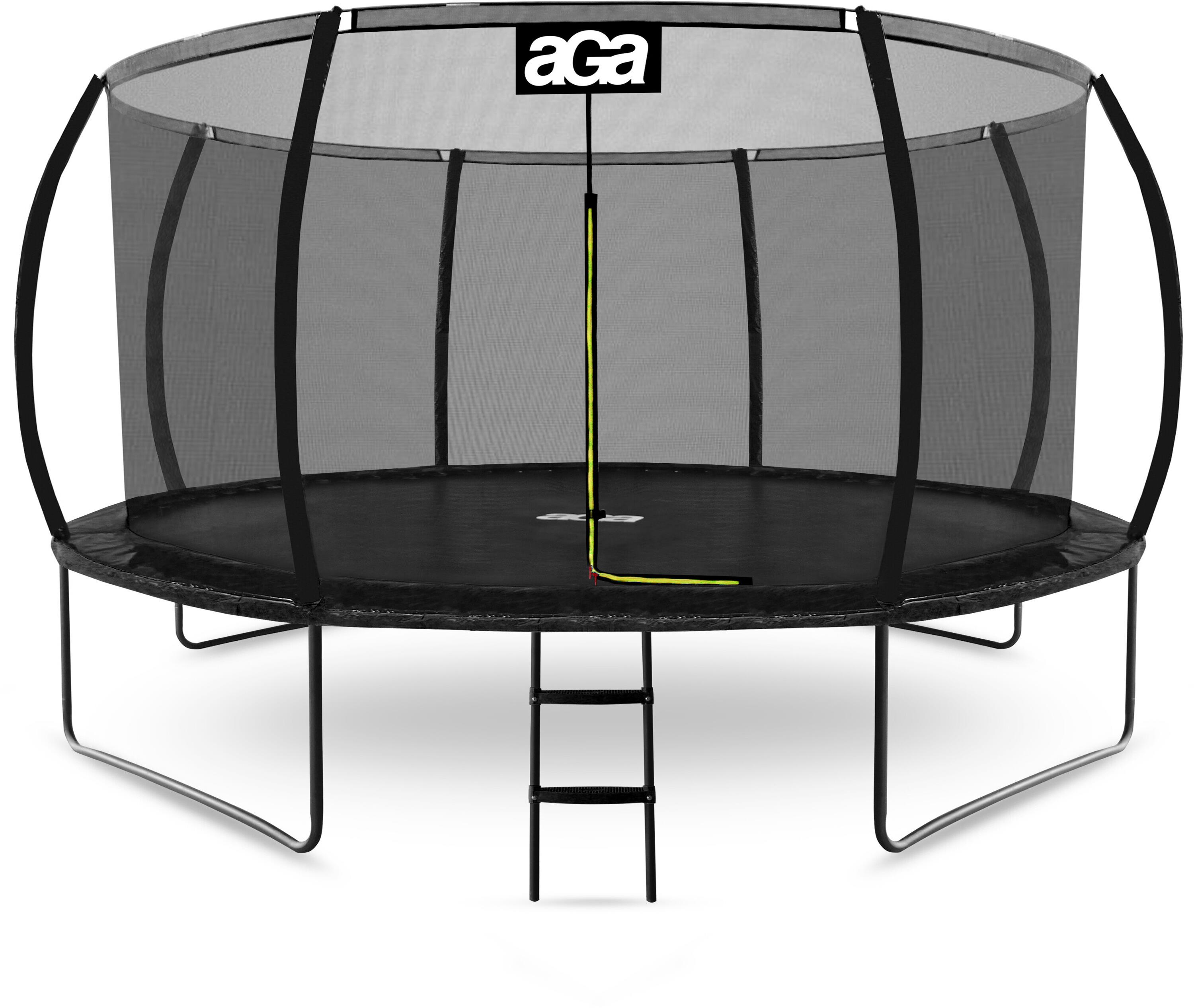 Aga Sport Exclusive Trampolína 430 cm čierna, ochranná sieť, rebrík
